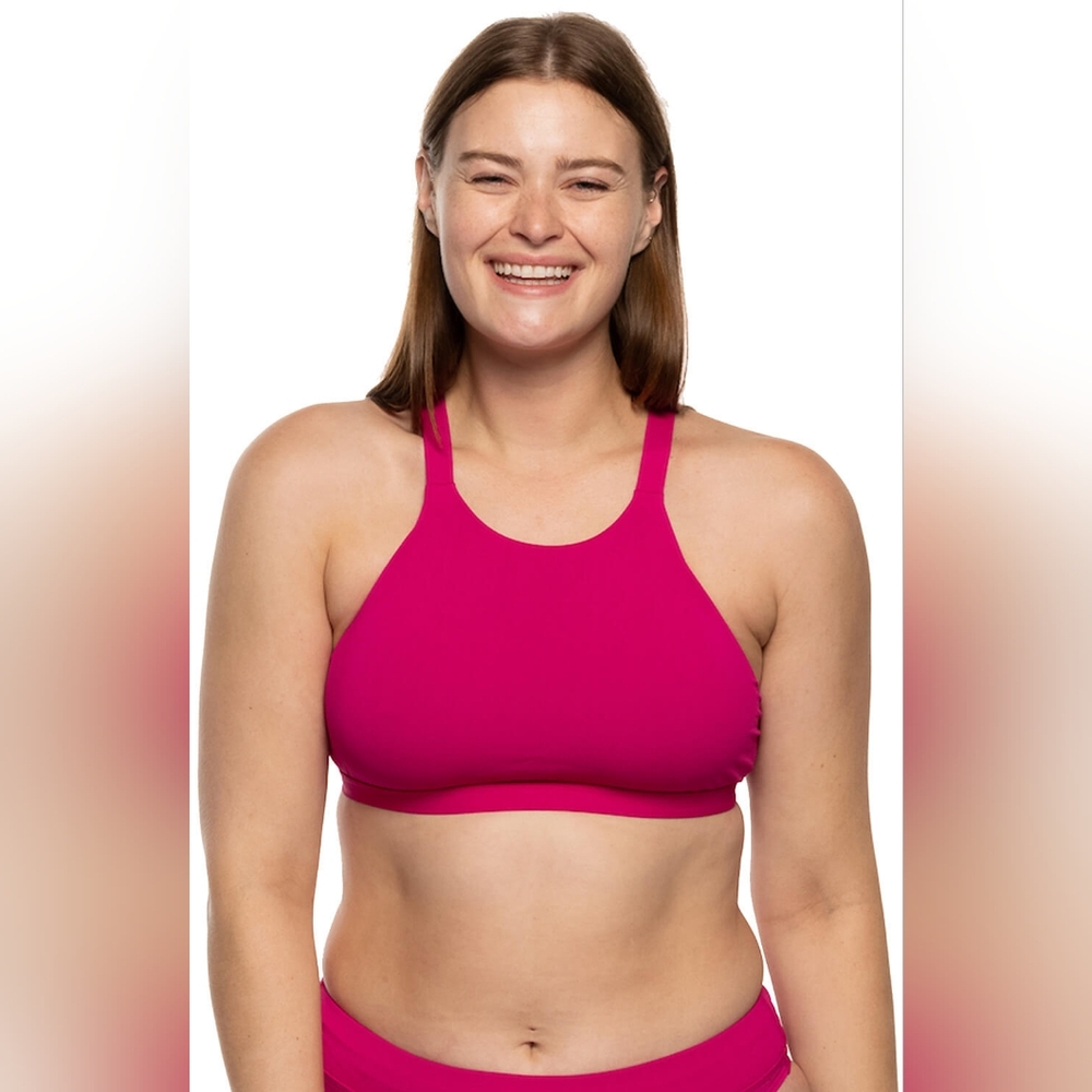 NWOT Jolyn 'Kaylee' fixed back bikini top size S, Dragon Fruit